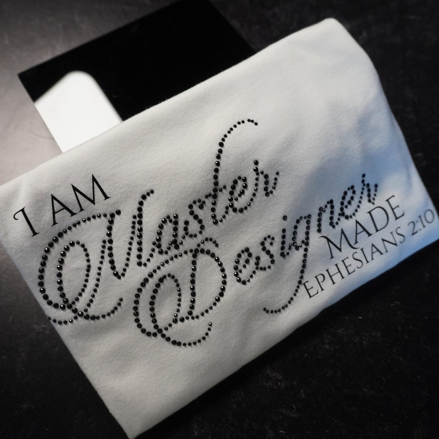 Faith Shirt I Am Master Designer Made Bible Verse Tee Ephesians 2:10 Christian Gift Religious T-Shirt Rhinestone Tee