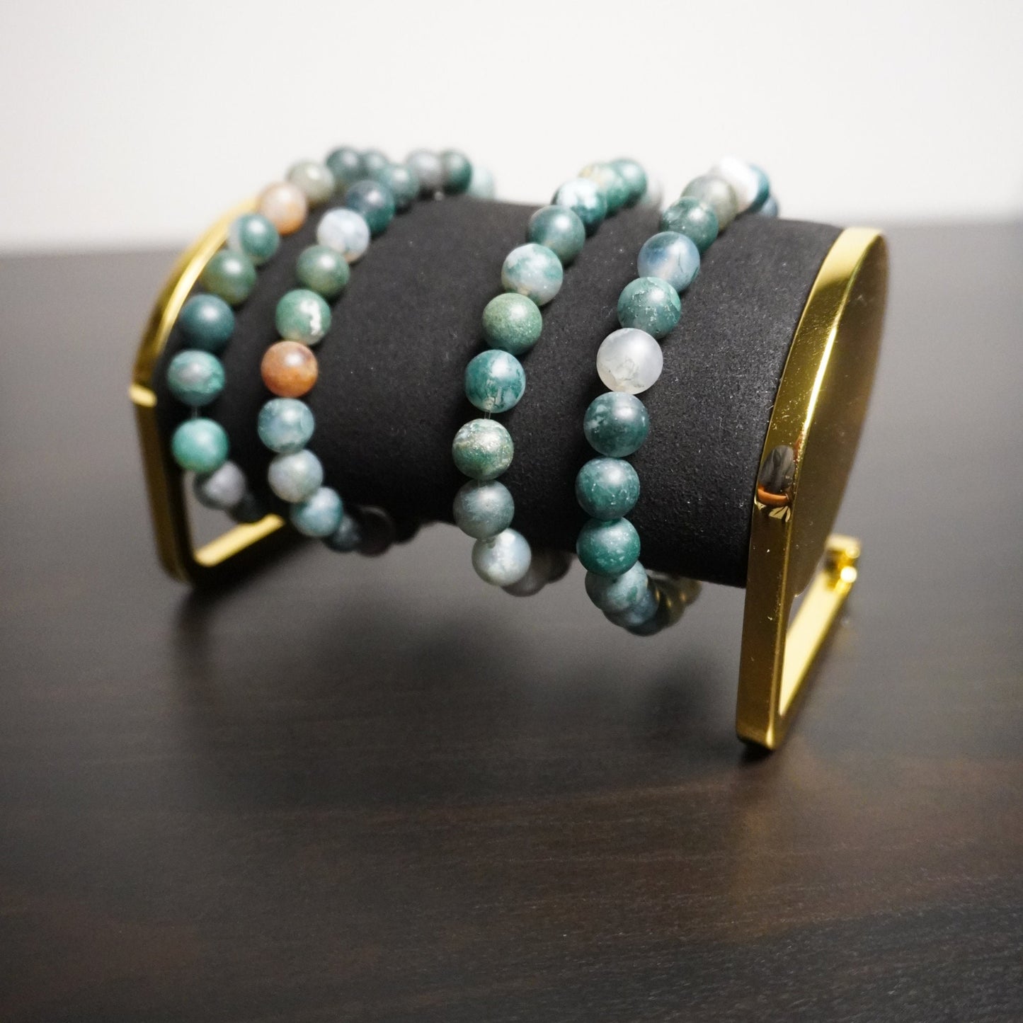 Handcrafted Mommy & Me Beaded Gemstone Bracelet Set