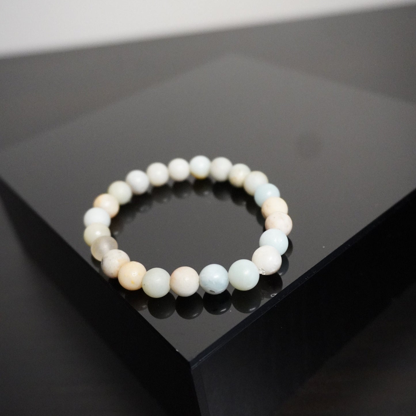 Handmade Pastel Beaded Bracelet - Elegant, Multi-colored Gemstone Stretch Jewelry for All Occasions