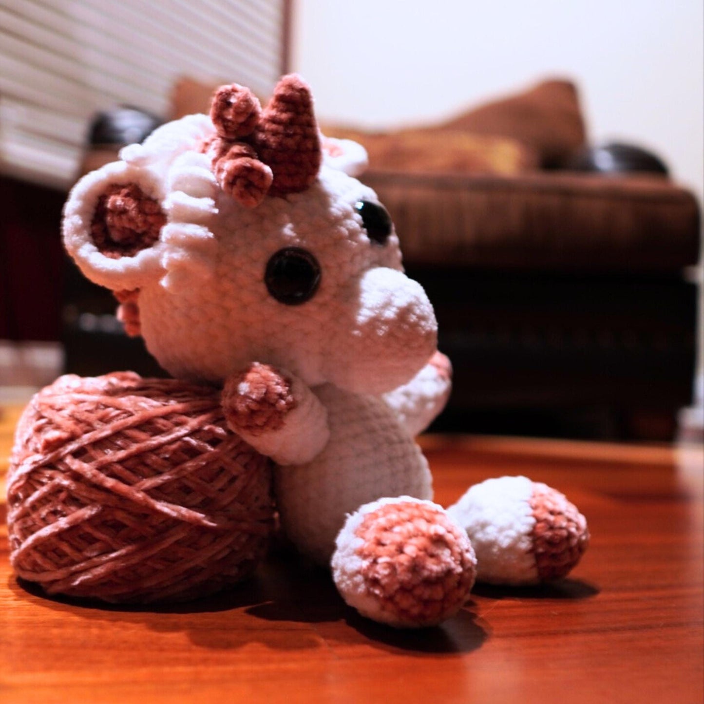 Crochet Unicorn Bear Plush Toy | Adorable Handmade Stuffed Animal for Kids' Playroom & Birthday Gift