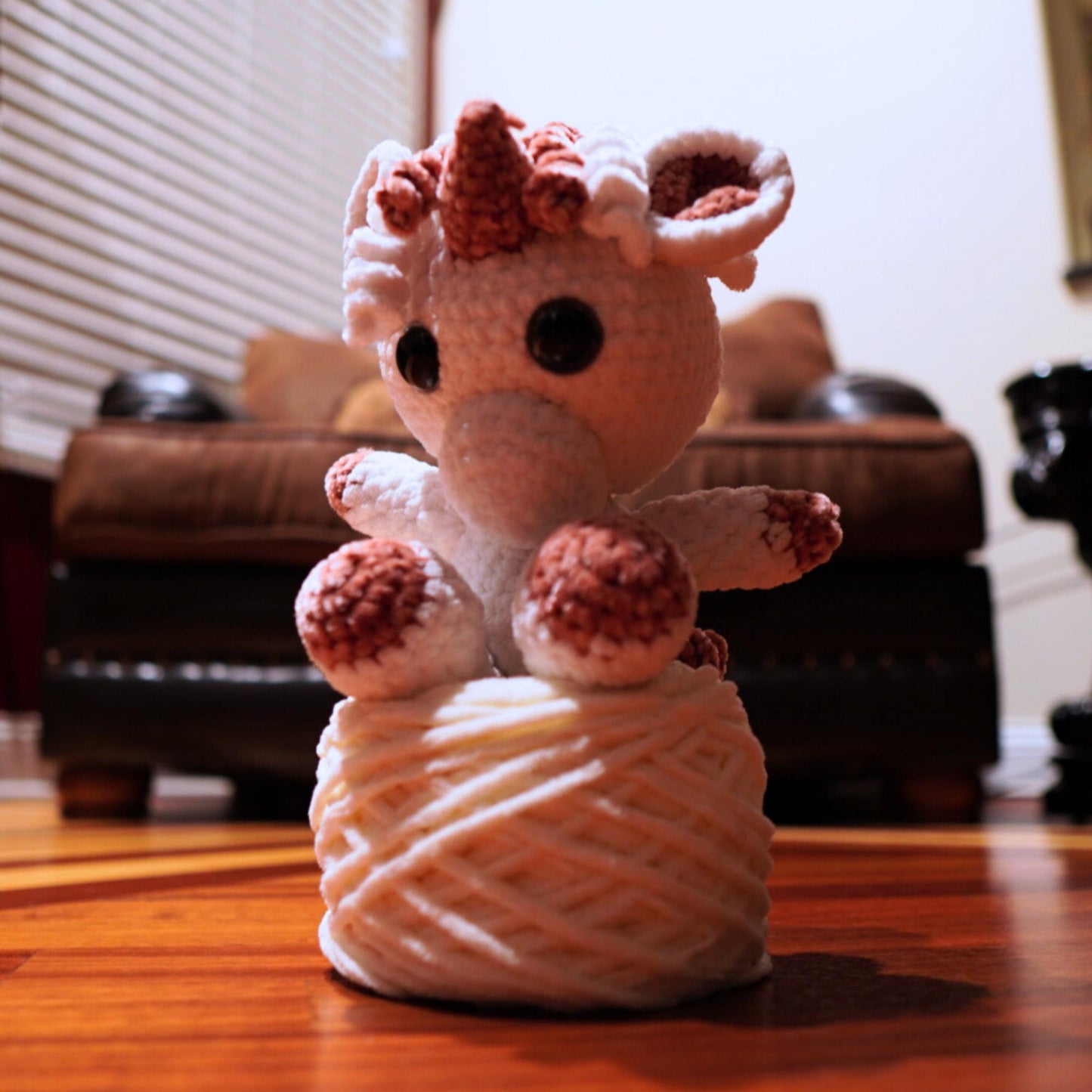 Crochet Unicorn Bear Plush Toy | Adorable Handmade Stuffed Animal for Kids' Playroom & Birthday Gift
