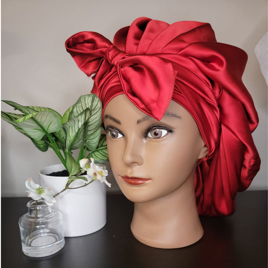 Pure Silk Sleep Bonnet: Luxurious Hair Care Wrap, Made to Order