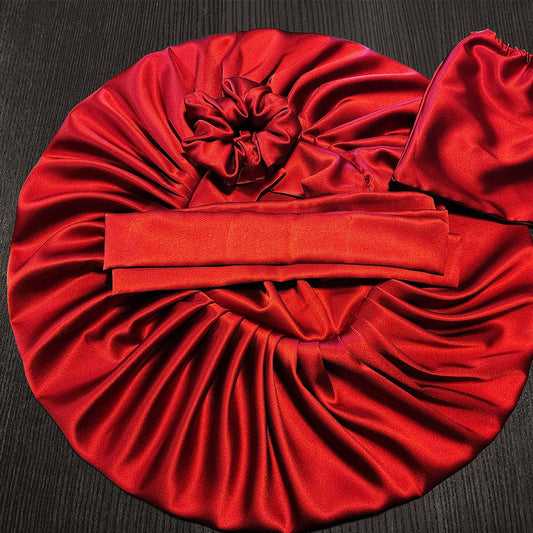 Luxury Silk Sleep Bonnet: Single Layer Hair Care Nightcap