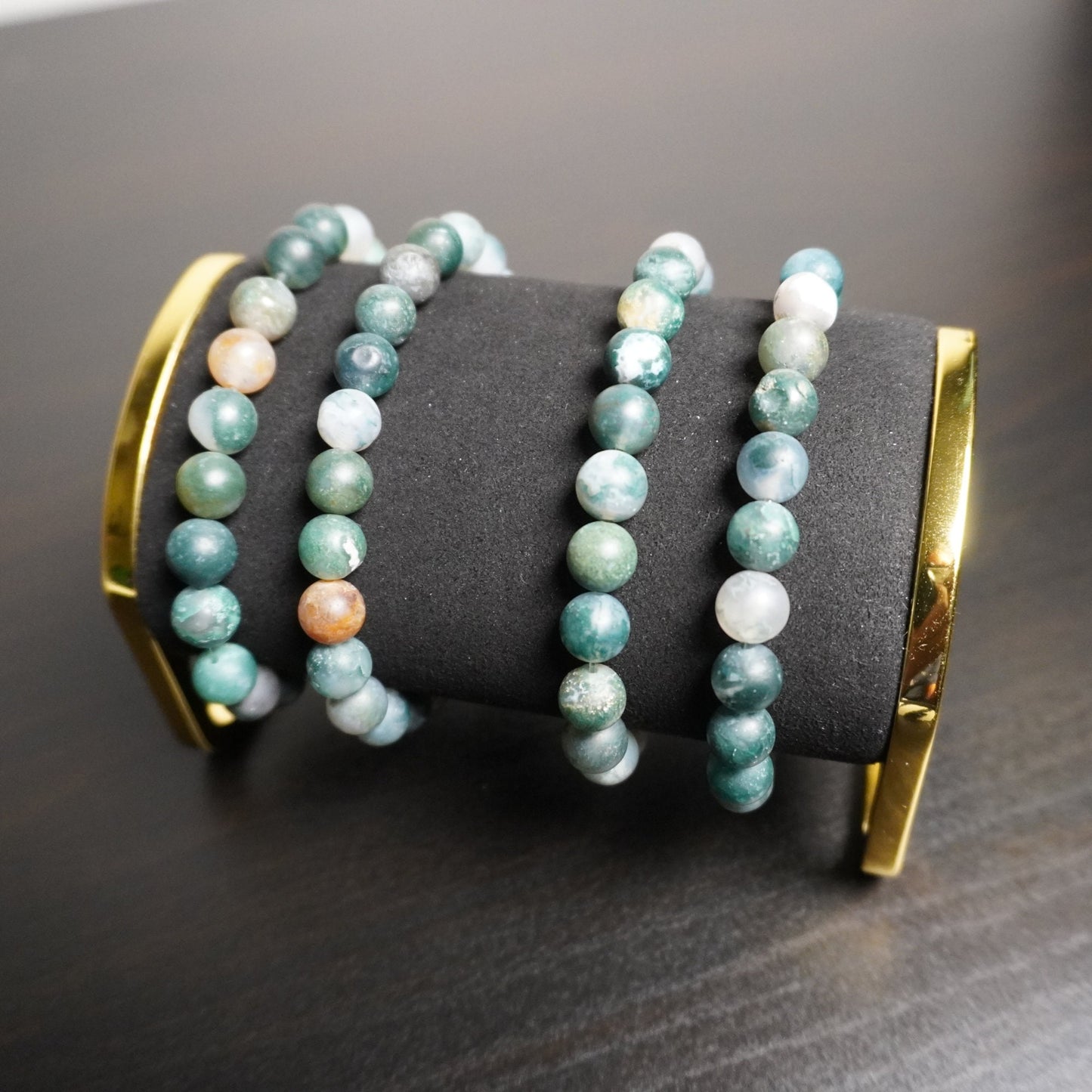 Handcrafted Mommy & Me Beaded Gemstone Bracelet Set