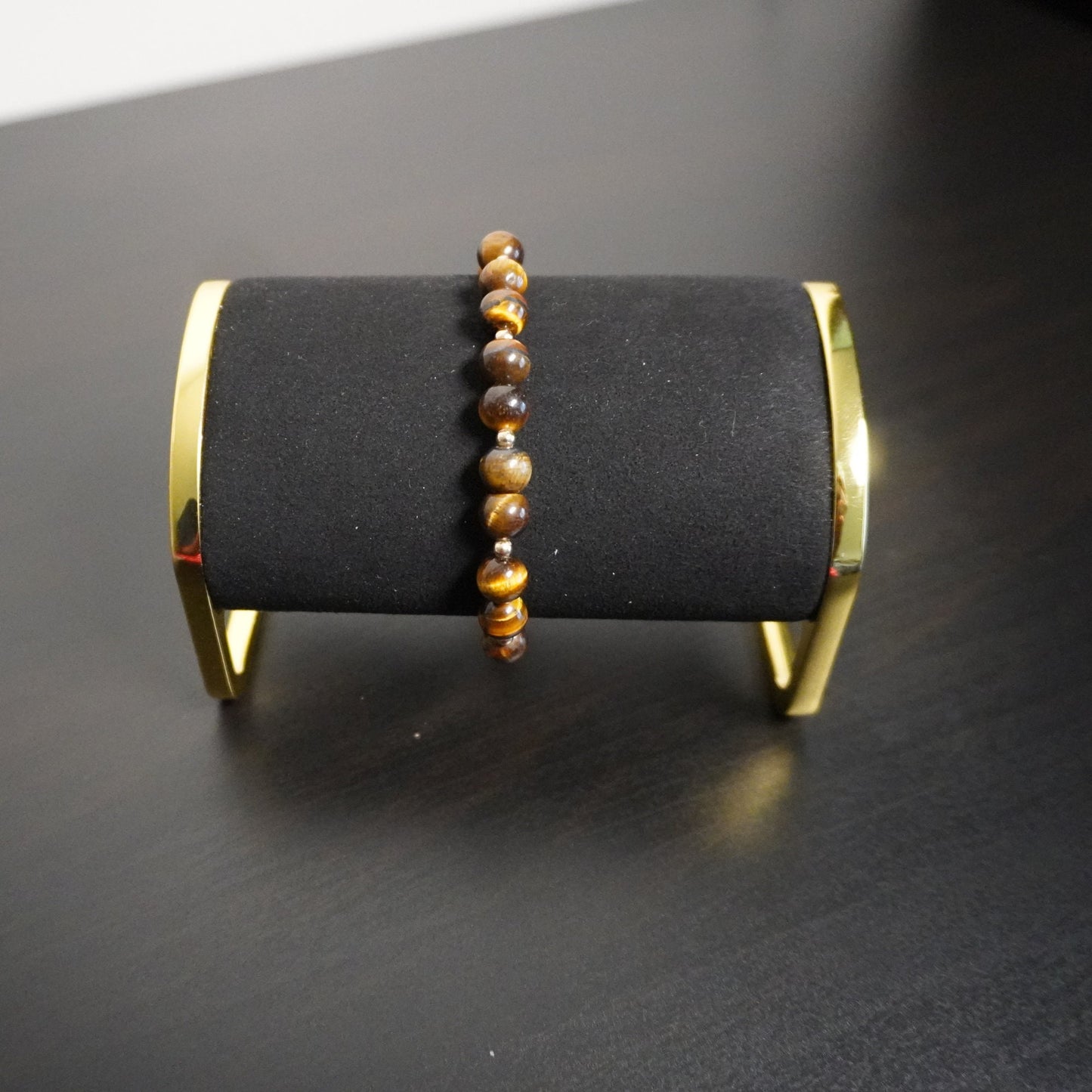 Fashionable Gemstone - Handcrafted Tiger's Eye Bracelet with Gold Filled Beads - Elegant Gemstone Jewelry