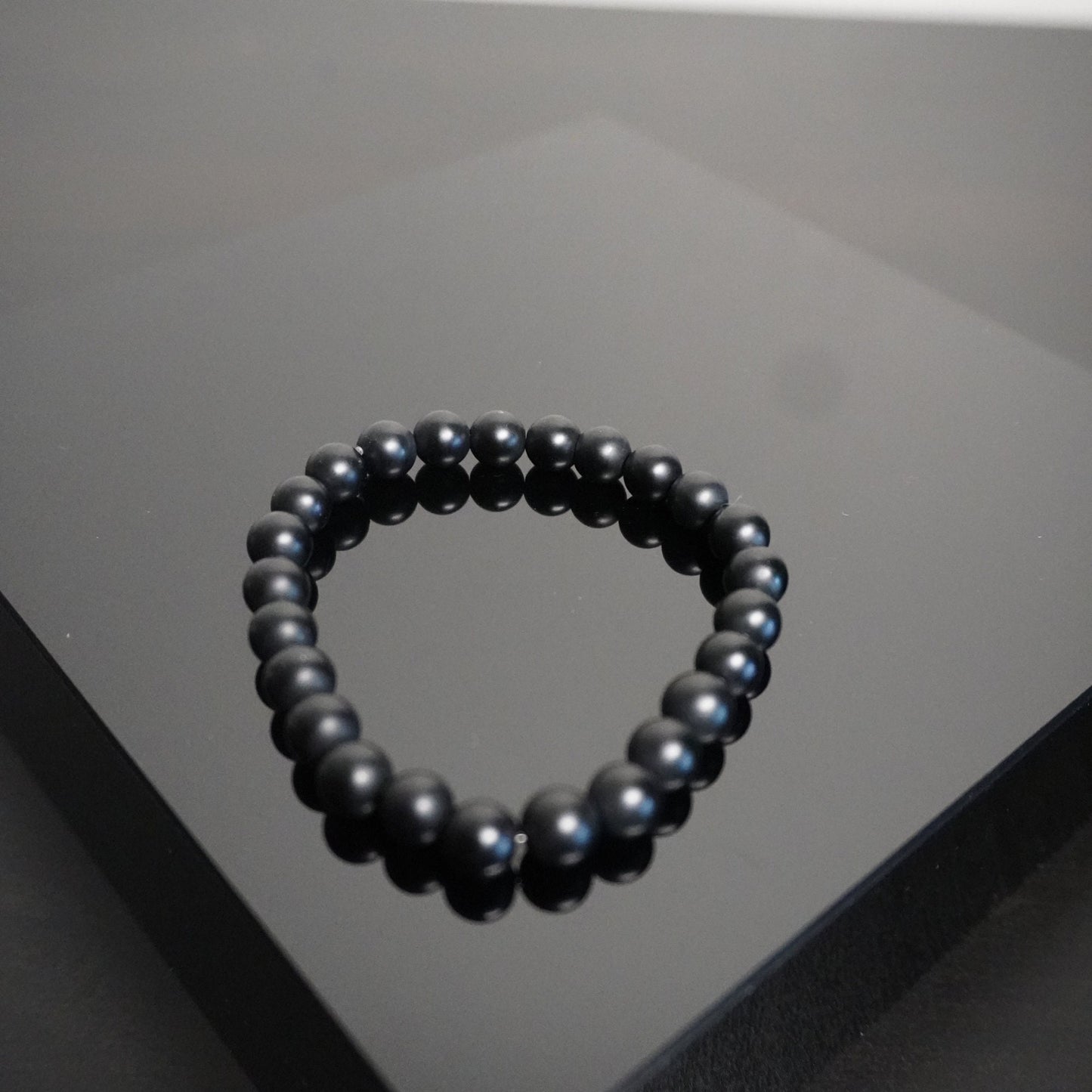 Handcrafted Matte Black Onyx Bracelet - Elegant Beaded Accessory for All Occasions