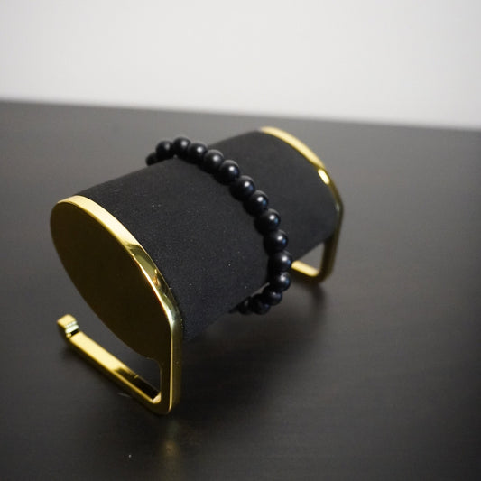Handcrafted Matte Black Onyx Bracelet - Elegant Beaded Accessory for All Occasions