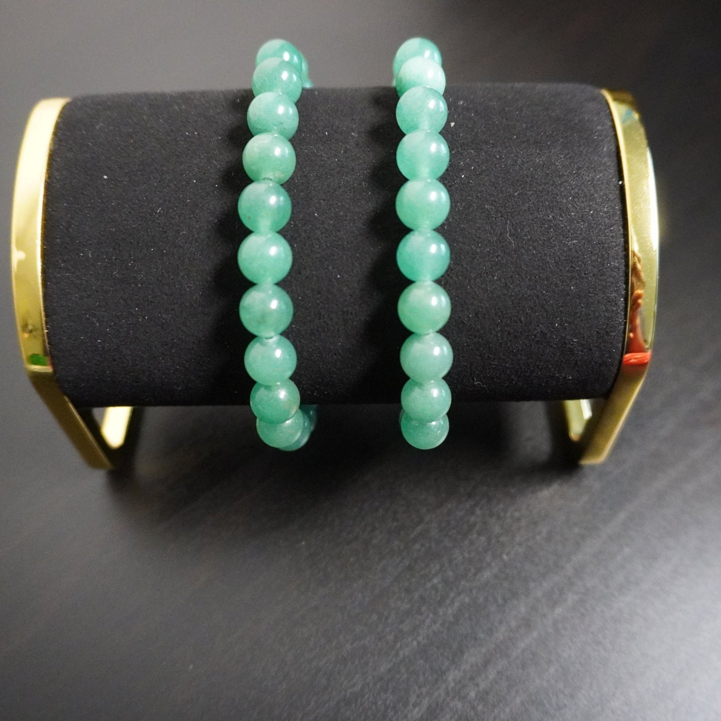 Handmade Green Aventurine Beaded Stretch Bracelet