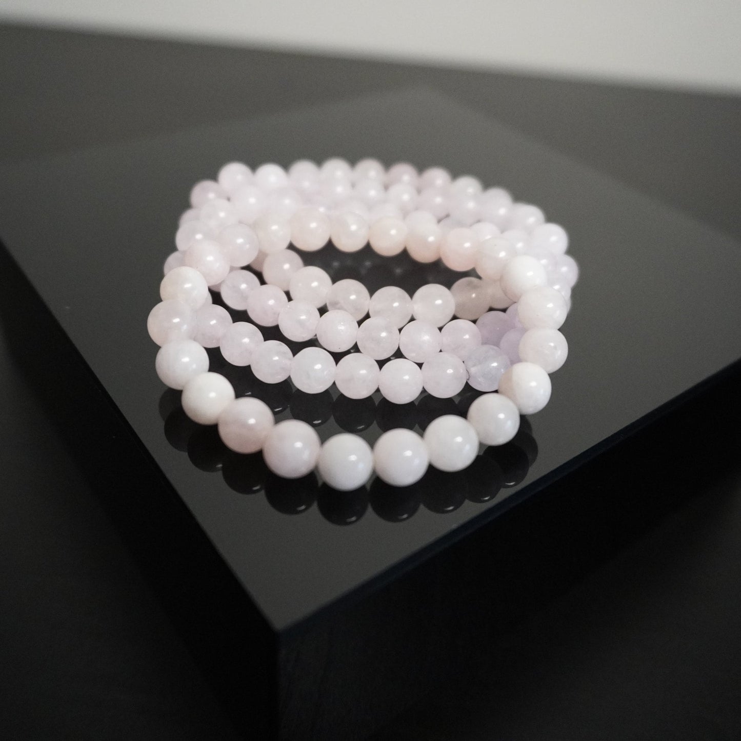 Handcrafted Rose Quartz Beaded Bracelet: Love Stone Stretch Jewelry