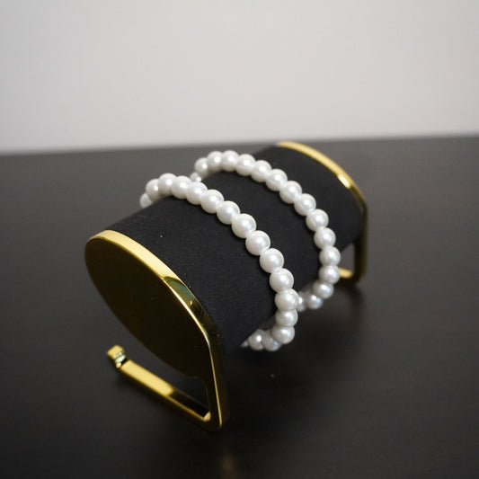 Handcrafted Pearl Beaded Bracelet: Elegant Wedding Jewelry