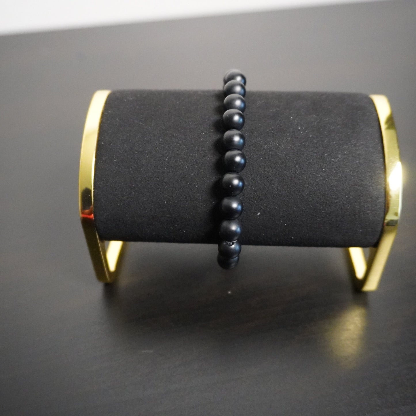 Handcrafted Matte Black Onyx Bracelet - Elegant Beaded Accessory for All Occasions