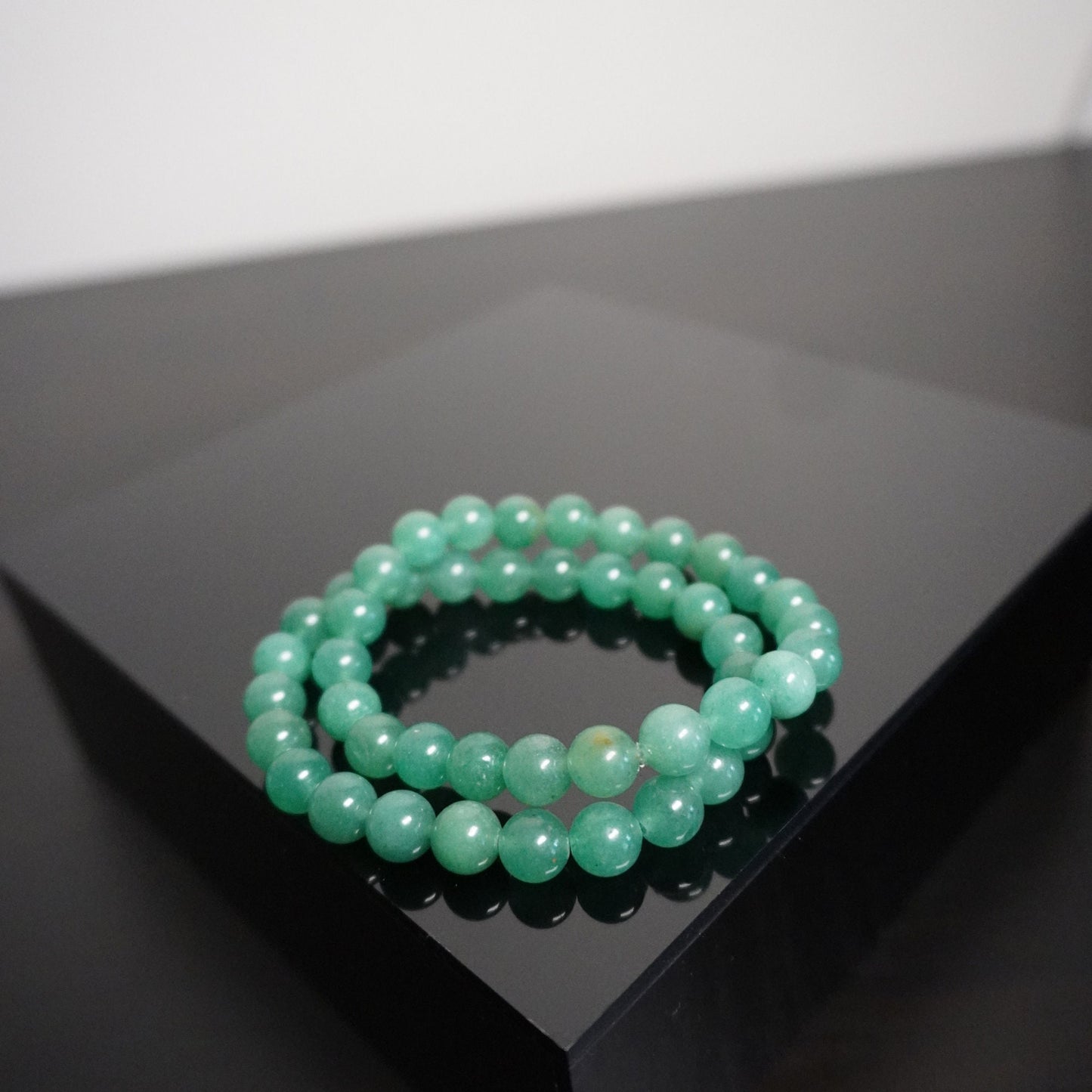 Handmade Green Aventurine Beaded Stretch Bracelet