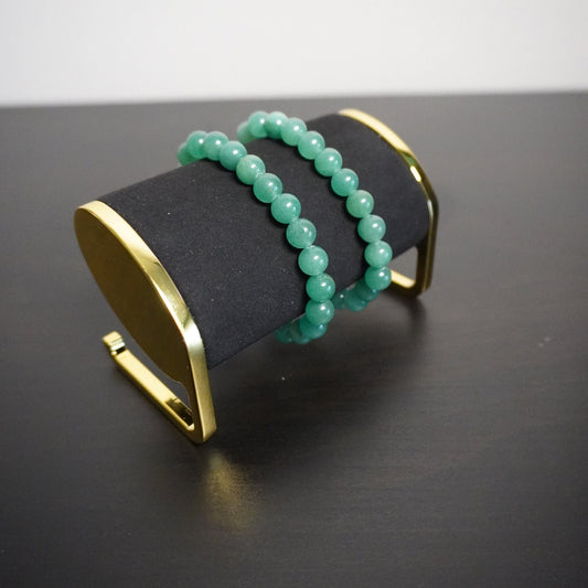 Handmade Green Aventurine Beaded Stretch Bracelet