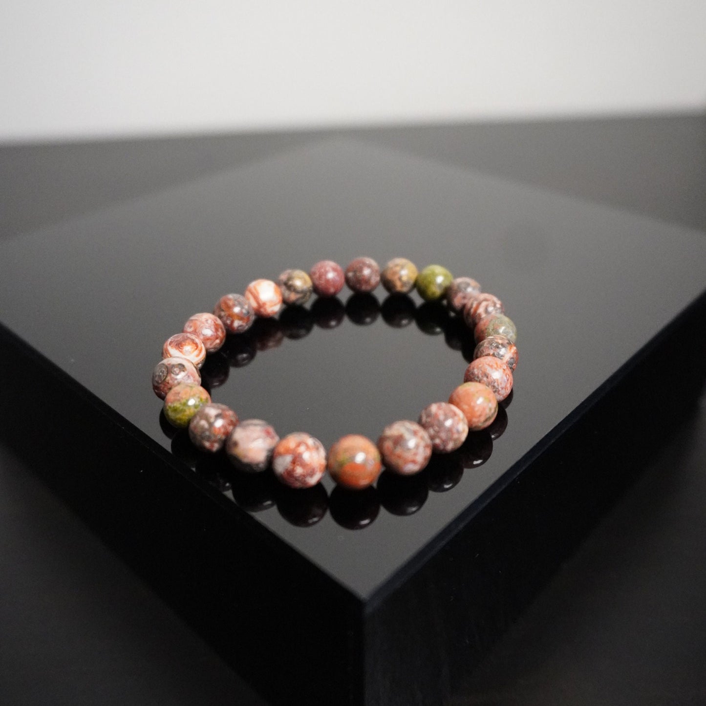 Bohemian Pink Beaded Stretch Bracelet - Handcrafted Artisan Gemstone Jewelry for Women