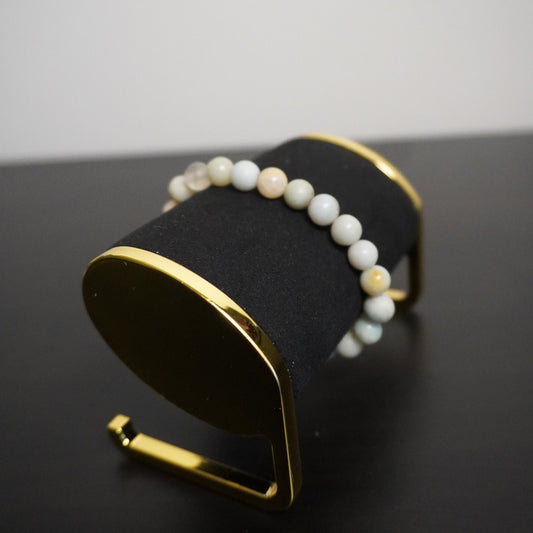 Handmade Pastel Beaded Bracelet - Elegant, Multi-colored Gemstone Stretch Jewelry for All Occasions