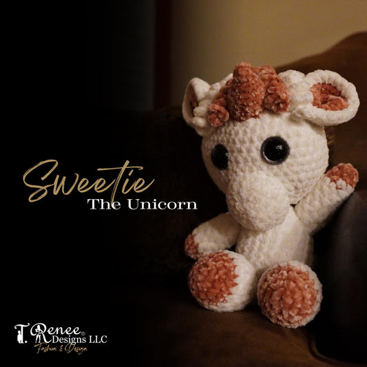 Crochet Unicorn Bear Plush Toy | Adorable Handmade Stuffed Animal for Kids' Playroom & Birthday Gift
